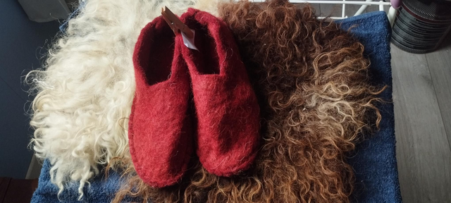 Chausson en laine feutrée 
