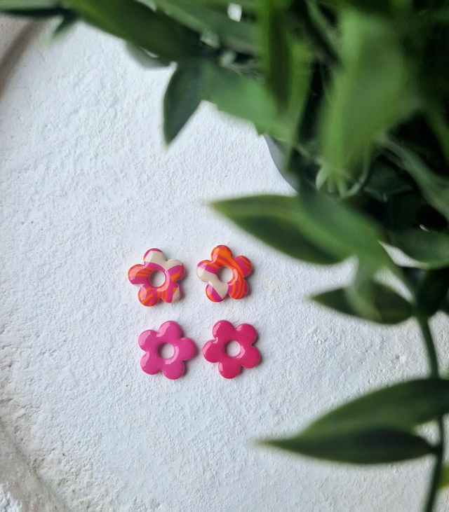 Pampille Hortense (petit modèle)thème rose et orange