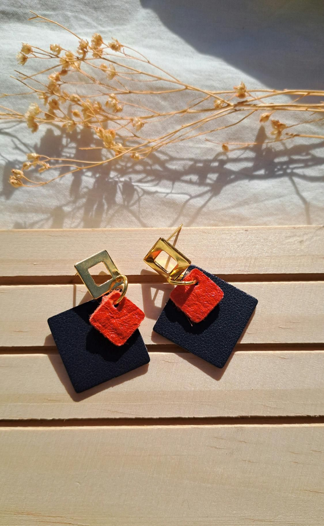 Boucles d'oreilles en matières végétales 