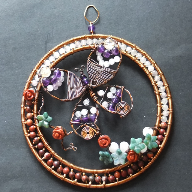 Butterfly Gemstone &amp; Wire Art