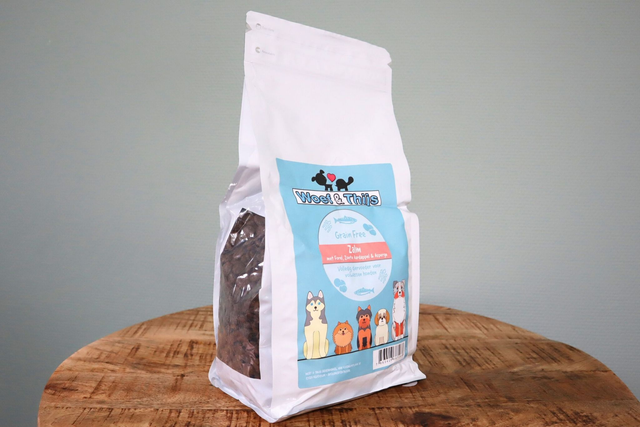 Zalm met Zoete Aardappel &amp; Asperge kleine brokjes 2kg