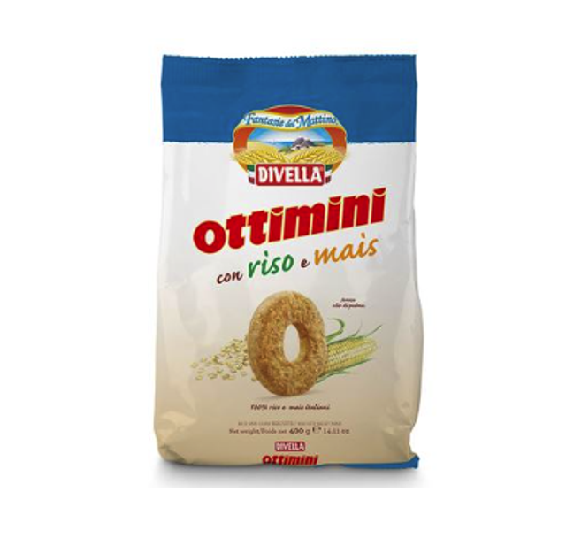 Divella - Ottimini Rizses és kukoricás keksz 400g