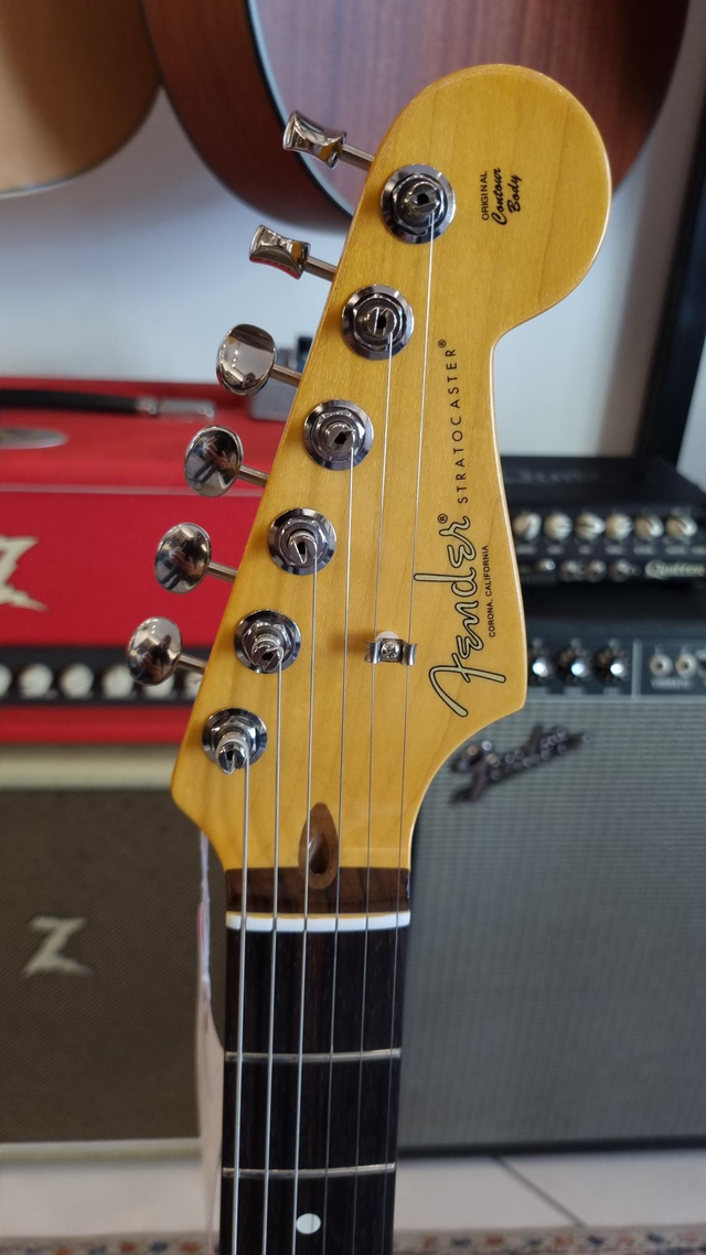 FENDER American Professional Classic Stratocaster RW Faded Dakota Red