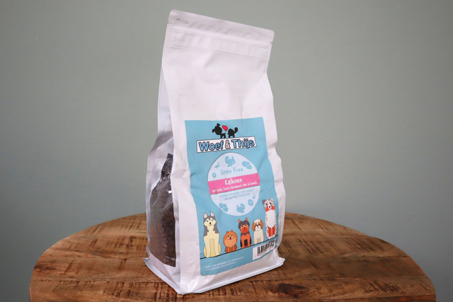 Kalkoen met Eend en Zoete Aardappel, puppy kleine brok 2kg