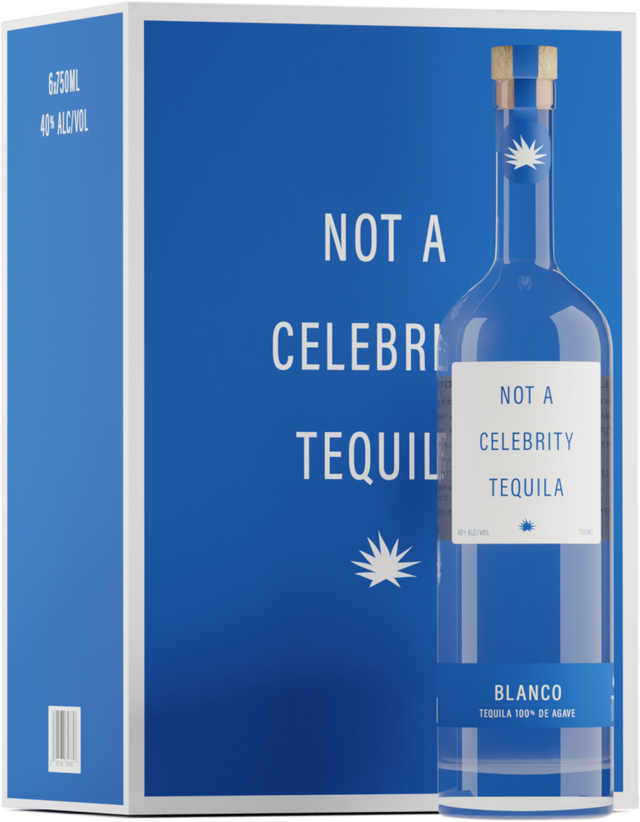 NOT A CELEBRITY TEQUILA 70cl 40% vol. Alc.