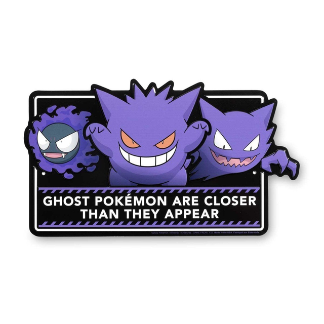 Gastly, Haunter & Gengar Pokémon Sweet Temptations Metal Sign 