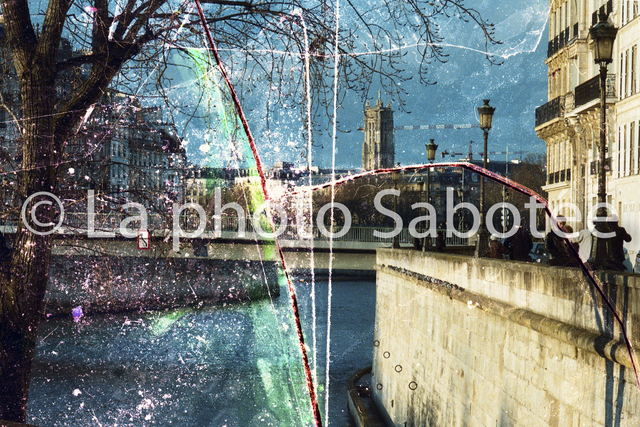 création, photographie expérimental : "seine-Paris" : La Tour Saint Jacques