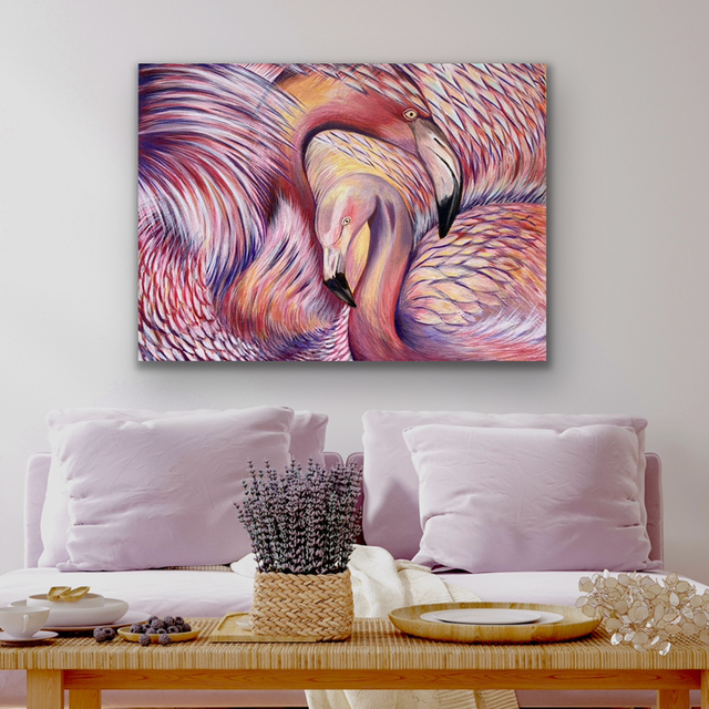 Flamingo Glass Wall Art