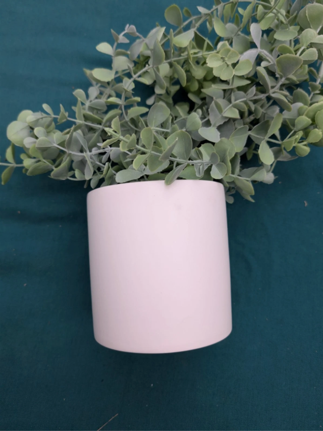 nh office Blumentopf weiß mit Kunstpflanze