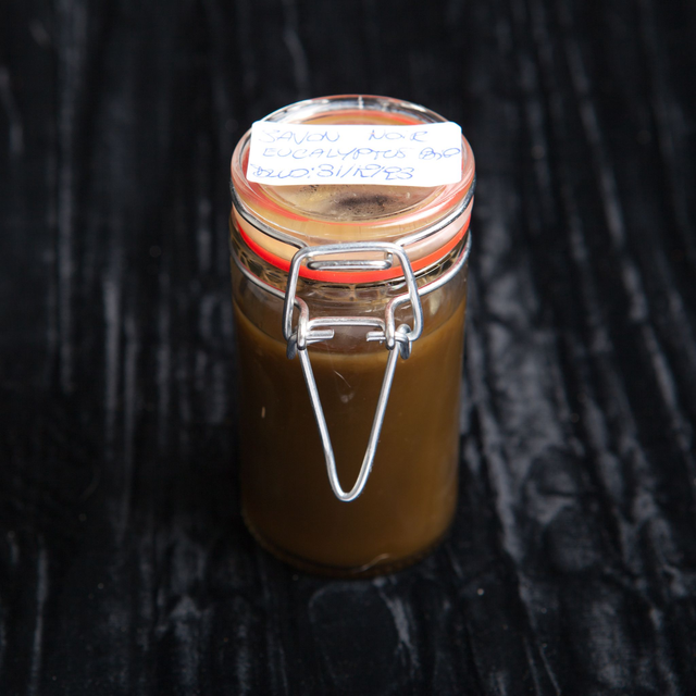 Pot verre savon noir bio