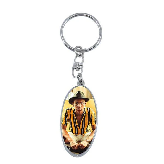 Oval Metal Keyring