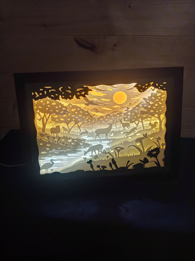 Boîte à lumière "Animaux de la fôret"