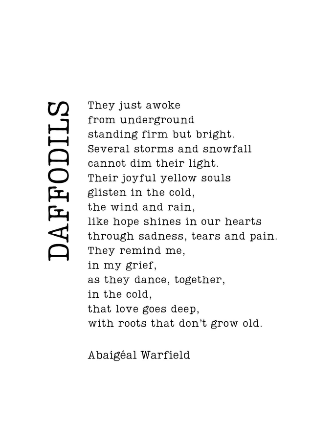 Daffodils Print for Daffodil Day