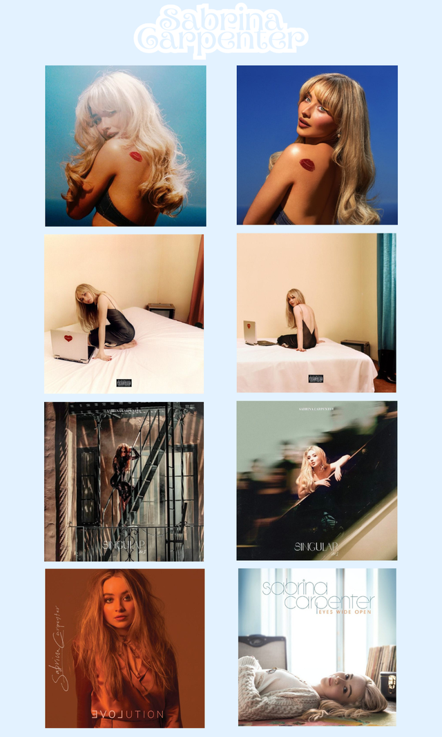 Sabrina Carpenter Albums Sticker Sheet