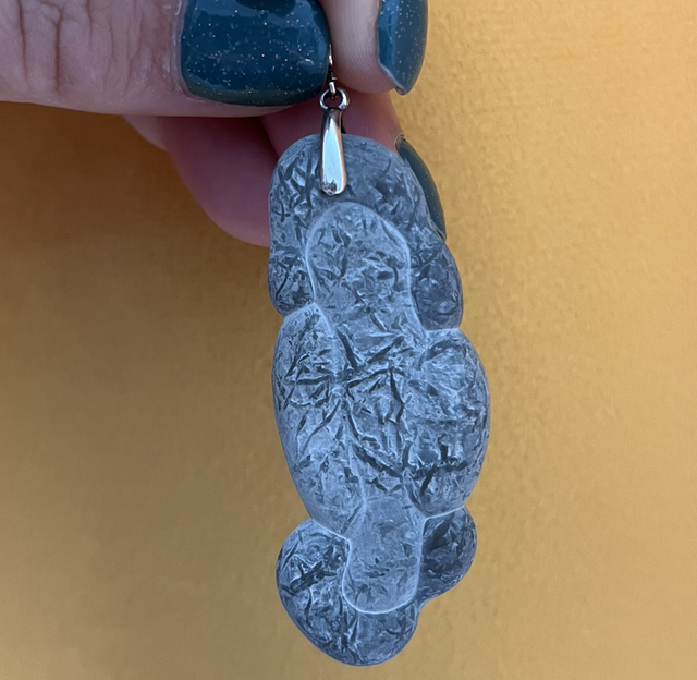 Pendentif en Pierre de Fée du Canada et bélière argent