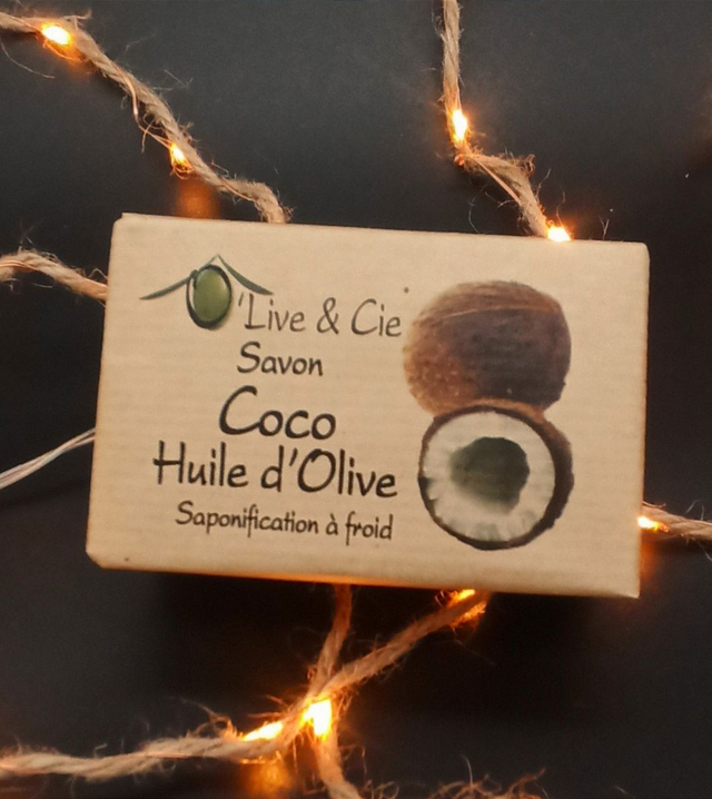 Shampooing solide Coco, huile d'olive.