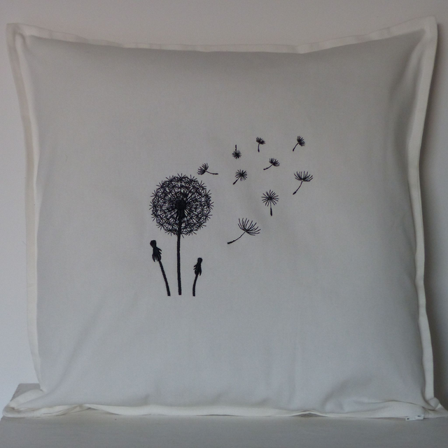 Kissenhülle weiß „Pusteblume“