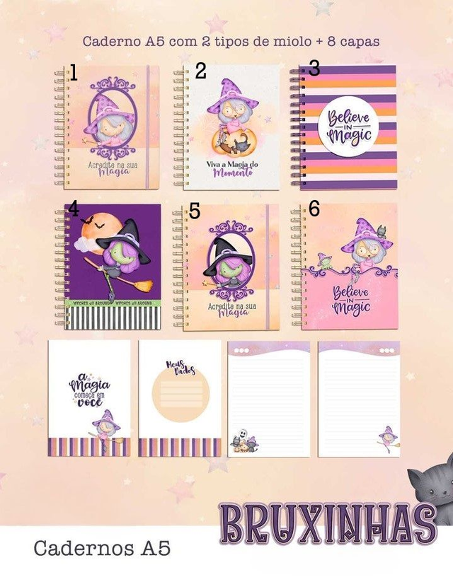 Caderno Bruxinhas A5