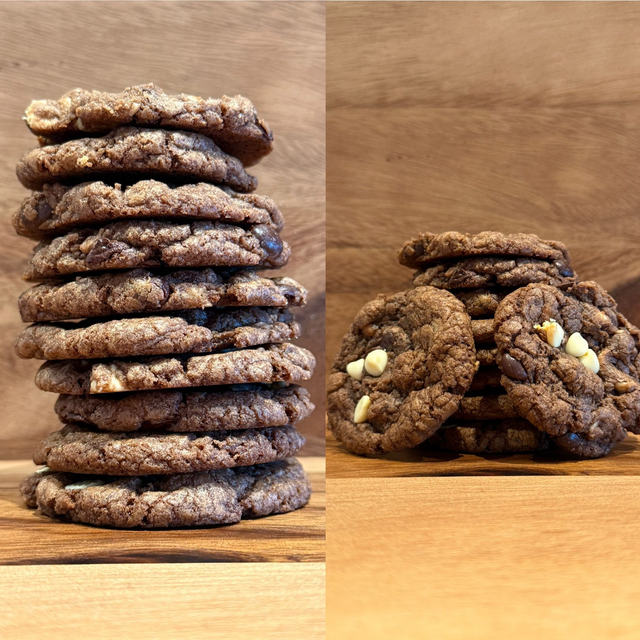 6 Triple Chocolate Chip Sourdough Cookies