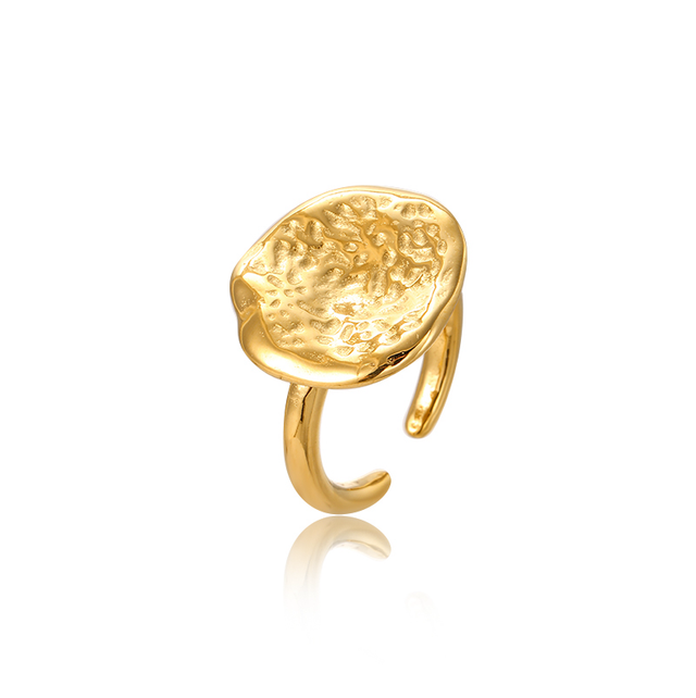Bague rond martelé