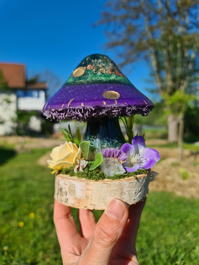 Champignon féerique Améthyste 💜 Quartz rose