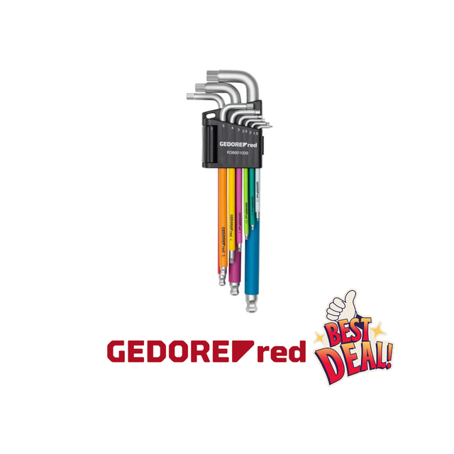  Winkelschraubendreher-Satz 6-kant 9-teilig 1.5-10 mm R36601009 