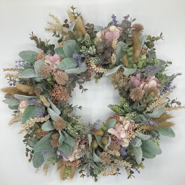 L-24 Faux Flower Wreath