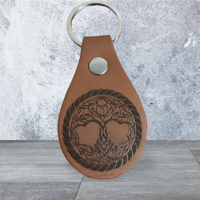 Leather Keyring - Tree of Life