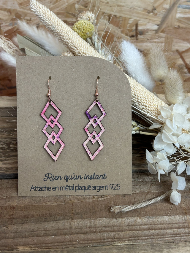 Boucles d’oreilles “ Graphique aztèque" 