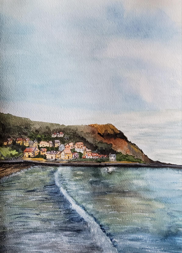 Runswick Bay greeting card.