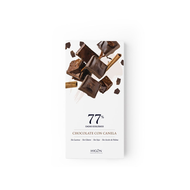 Chocolate 77% Cacao con Canela Higón
