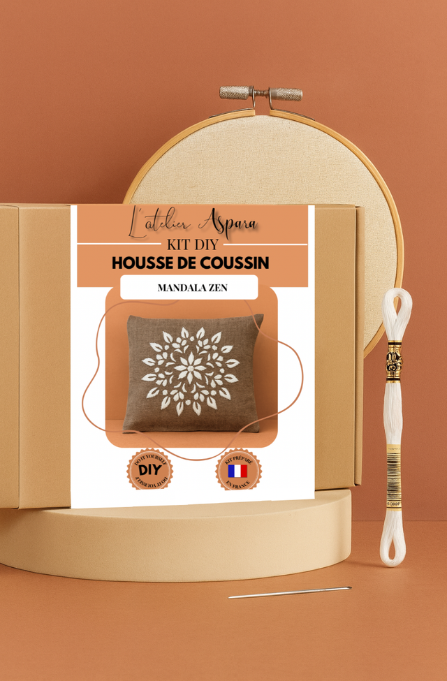 Kit DIY housse de coussin "Mandala Zen"