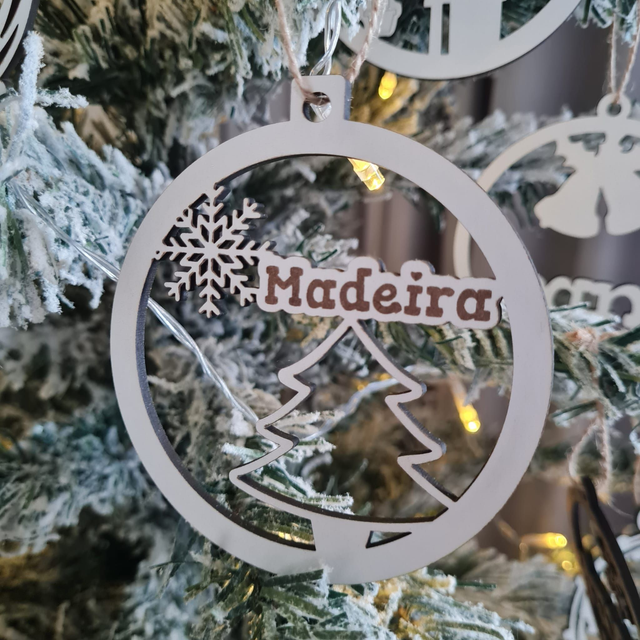 9 Ornamento de Natal personalizado - Bola árvore