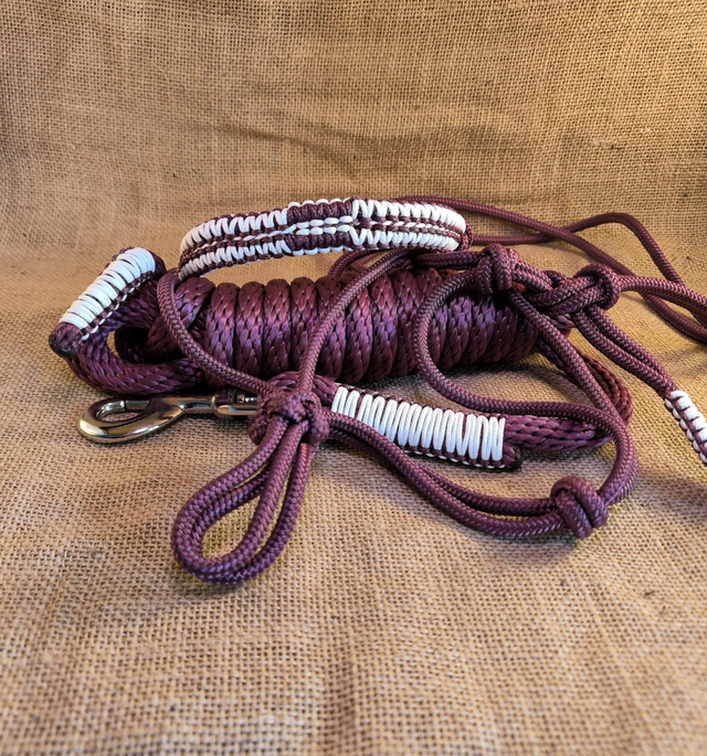 Licol &amp; Longe "Bordeaux &amp; Crème"