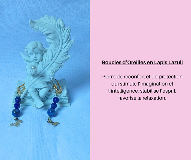 15- Boucles d'Oreilles en Lapis Lazuli