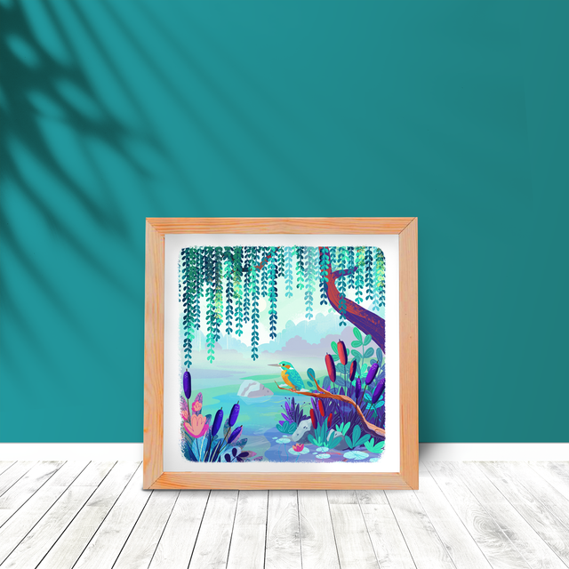 Print Martin-Pêcheur 21×21cm