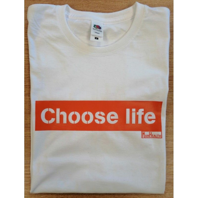 Choose Life T-shirt White/Orange.