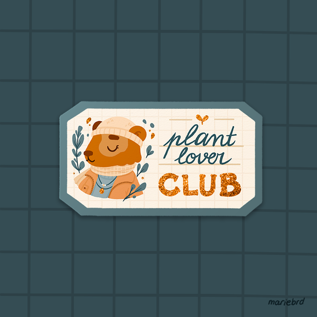 Plant Lover Club | Sticker Brillant - Collection 3 sœurs.