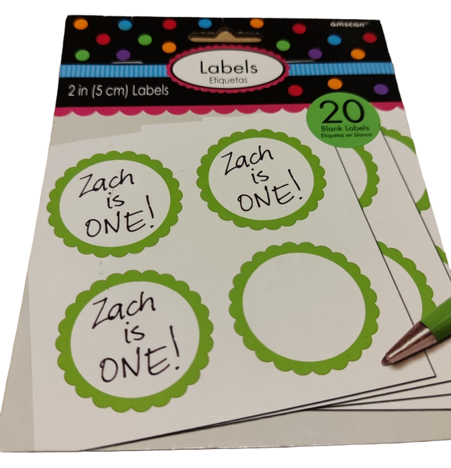 Étiquettes nom pour cahiers verte (Labels)