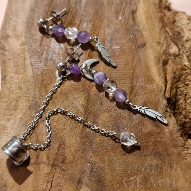 Améthyste et cristal de roche 