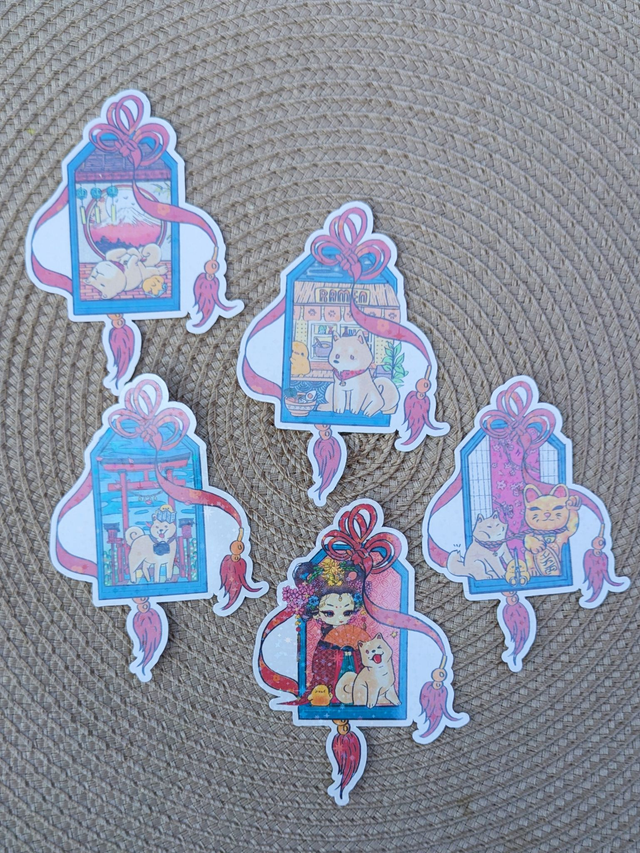 Lot de 5 stickers Thème Japon (collab' x Ateliers d'Envies)