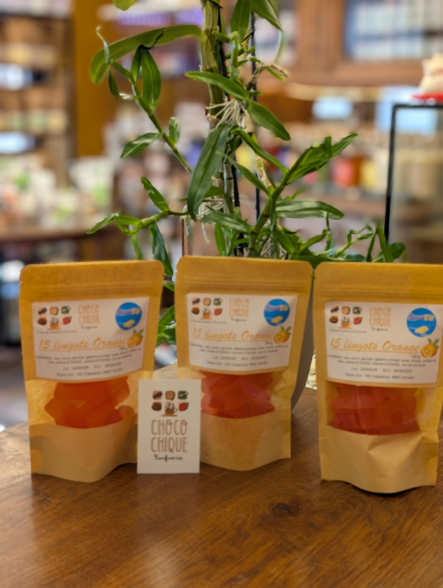 15 Lingots Orange de Sucre d&#039;Or