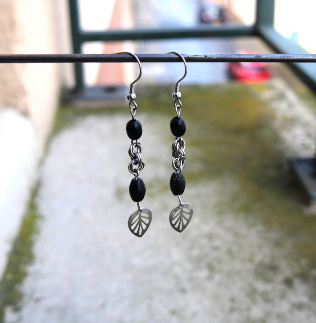 Boucle d'oreille Feuille