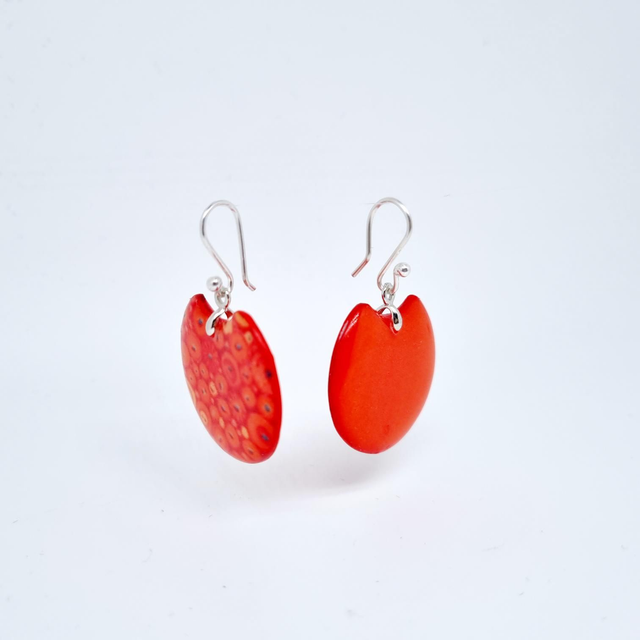 Boucles d&#039;oreilles orangé lune 