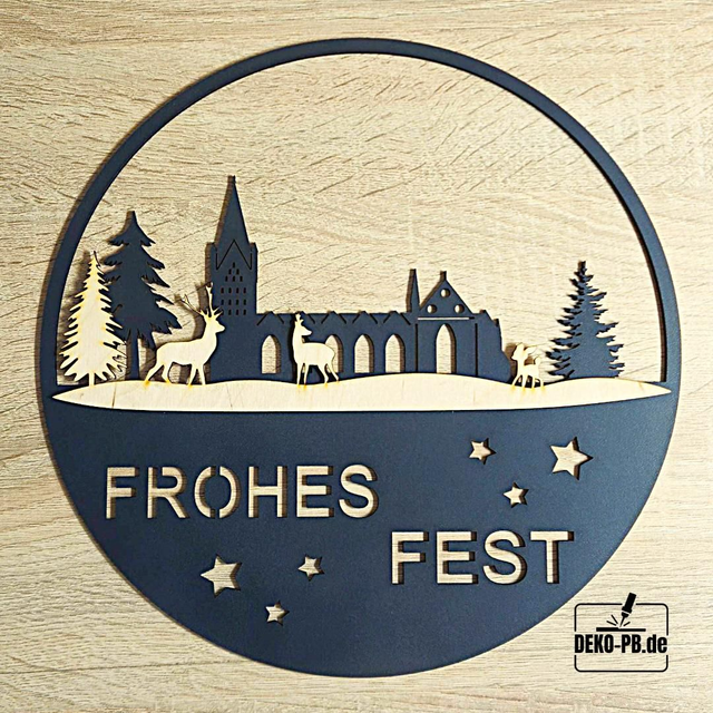 Paderborn "Frohes Fest" Türkreis Türschild 
