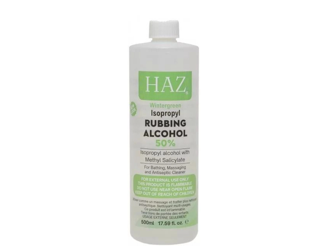 HAZ: WINTERGREEN RUBBING ALCOHOL 50% 500ML
