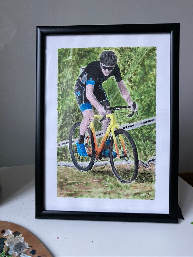 Cyclist on Gravel Bike