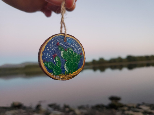 &quot;Cactus&quot; Wood Slice