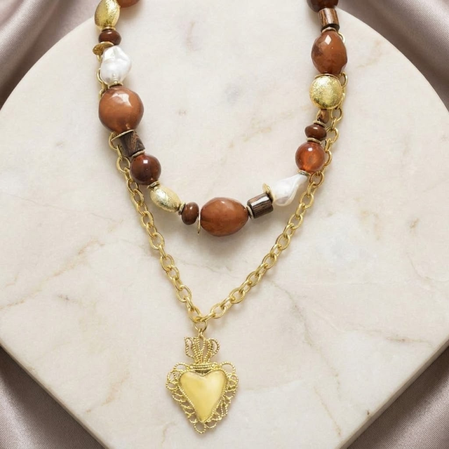 Collana Devy Marrone