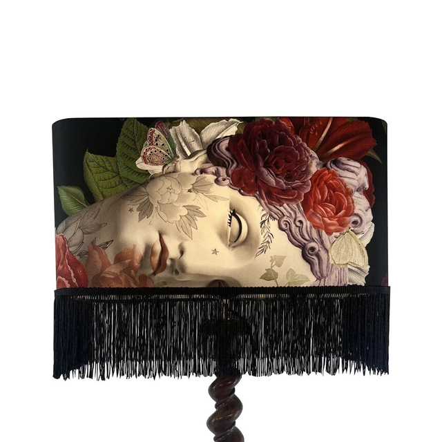 Abat jour rectangle Aphrodite avec franges